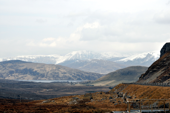 Ullapool Road Drive Snow Hills