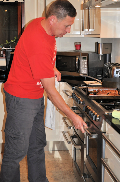 the man making sausages